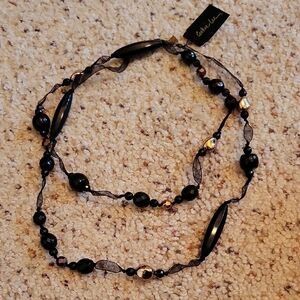 Elegant Black Beaded Necklace